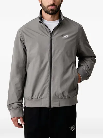 LOGO-PRINT ZIP-UP JACKET