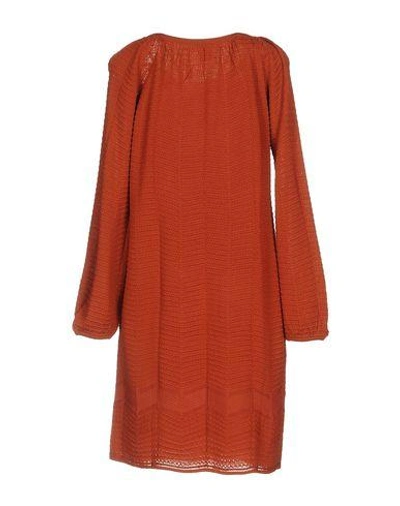 Shop M Missoni Short Dress In Rust