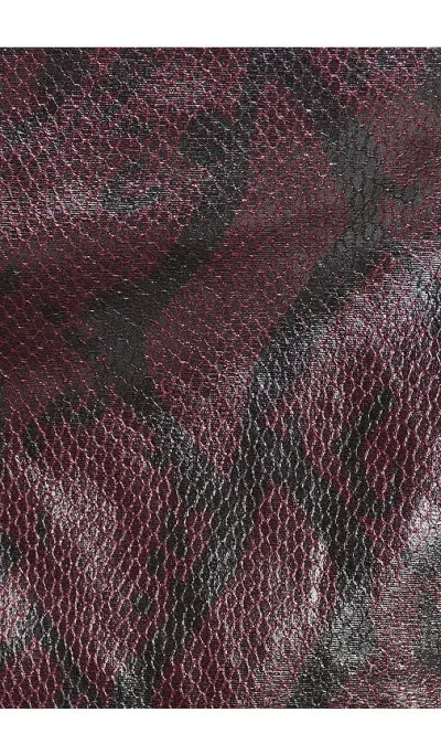 Naked Wardrobe Python Leather Blazer In Brown