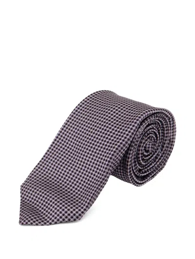 Kiton Micro-check Tie In Multi