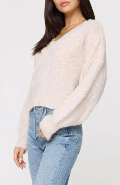 L*space Lspace Icon V-neck Pullover Sweater In Neutral