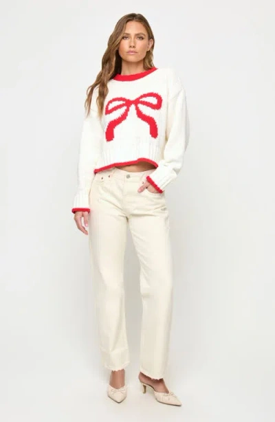L*space Lspace Take A Bow Chenille Sweater In White
