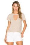 LNA SHORT SLEEVE CUT OUT V TEE,SW1747 1