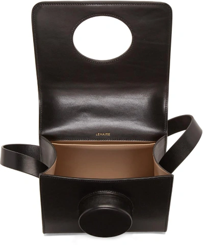 Shop Lemaire Black Leather Camera Bag