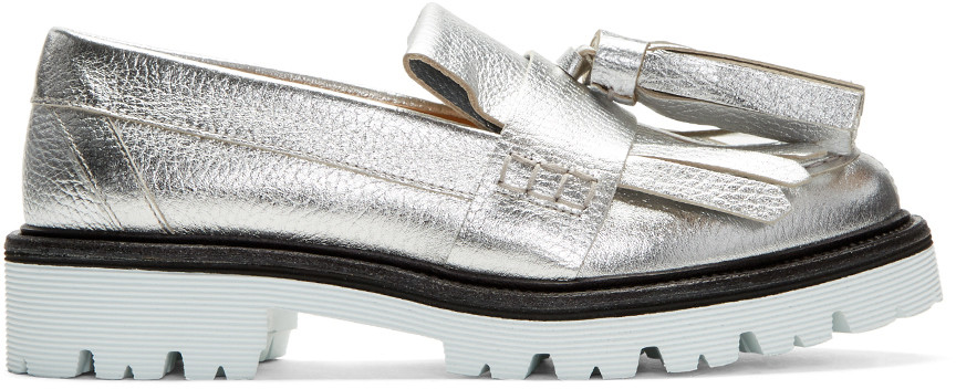 silver tassel loafers