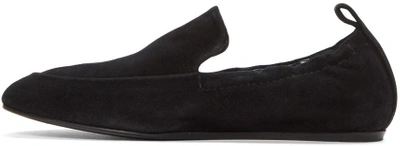 Shop Lanvin Black Suede Classic Loafers