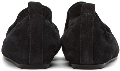 Shop Lanvin Black Suede Classic Loafers