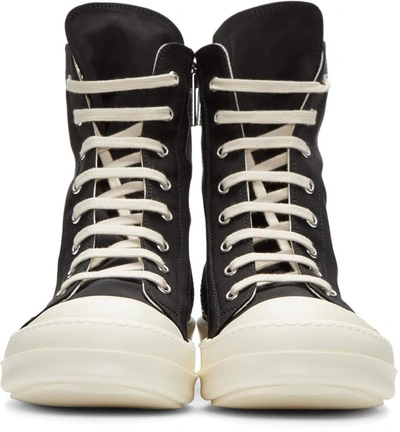 Shop Rick Owens Drkshdw Black Nylon High-top Sneakers