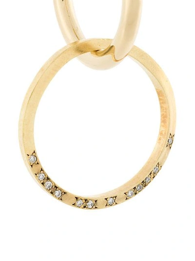Shop Lara Melchior 24kt Gold Embellished Double Hoop Earring In Metallic