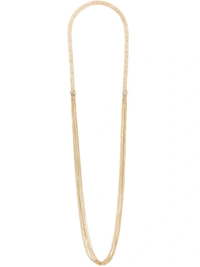 Lanvin Long Thin Chain And Fringe Necklace - Metallic
