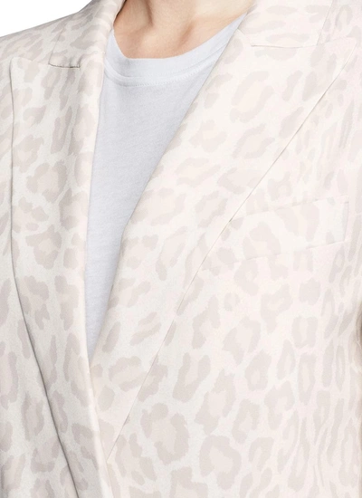 Shop Blazé Milano 'everyday Varenne Summer' Leopard Print Silk Blazer