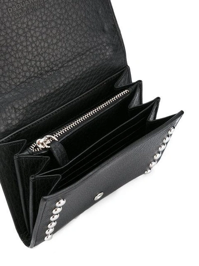 Shop Dsquared2 Icon Snap Stud Wallet In Black