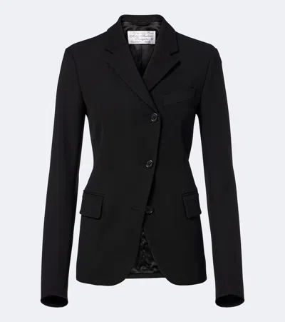 Acne Studios Asymmetric Twill Blazer In Black