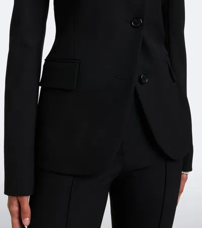 Acne Studios Asymmetric Twill Blazer In Black