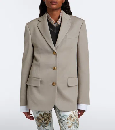 Acne Studios Layered Wool Blazer In Neutral