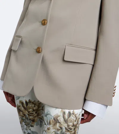 Acne Studios Layered Wool Blazer In Neutral