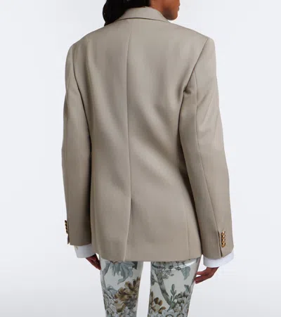 Acne Studios Layered Wool Blazer In Neutral
