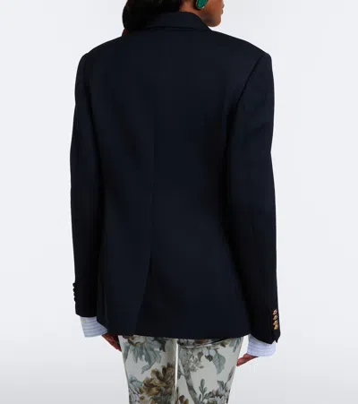 Acne Studios Layered Wool Blazer In Black