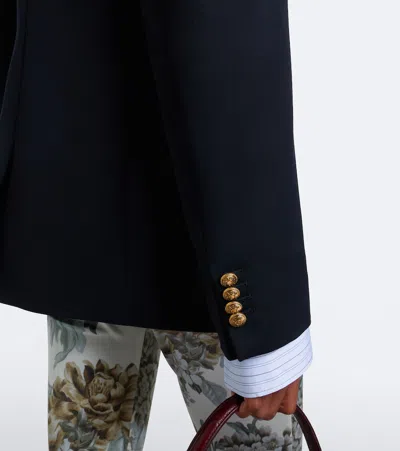 Acne Studios Layered Wool Blazer In Black
