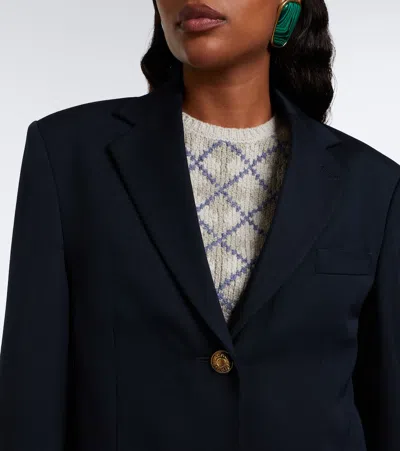 Acne Studios Layered Wool Blazer In Black