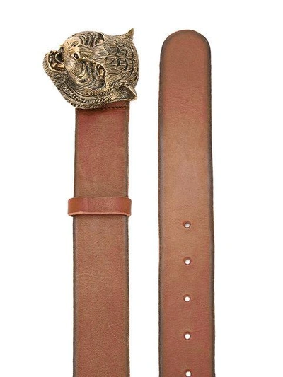 Shop Gucci Feline Buckle  Belt