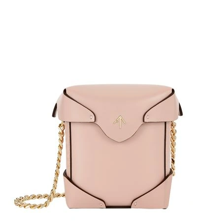 Manu Atelier Mini Pristine Leather Cross-body Bag In Light Pink
