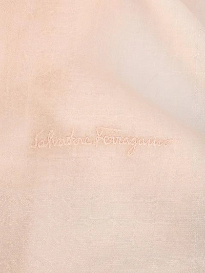 Ferragamo Lurex Thread Scarf In Neutrals