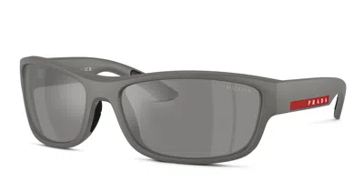 Prada Rectangle-frame Sunglasses In Gray