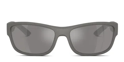 Prada Rectangle-frame Sunglasses In Gray