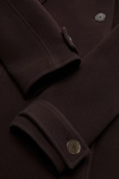 Acne Studios Wool Duffle Coat In Brown