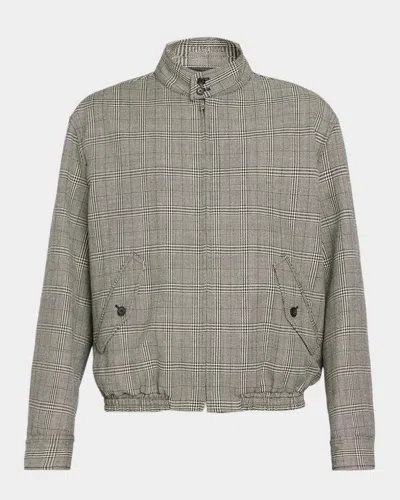 Marni Check-pattern Virgin Wool Jacket In Gray