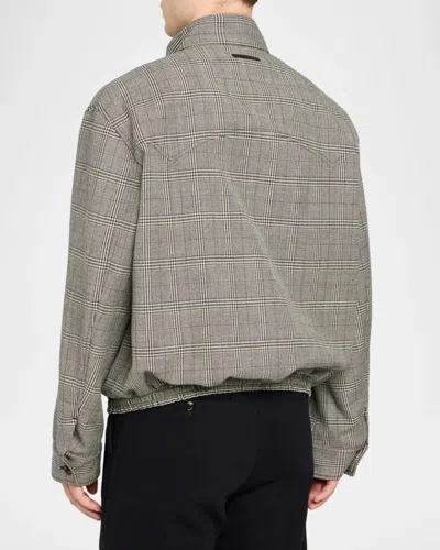Marni Check-pattern Virgin Wool Jacket In Gray