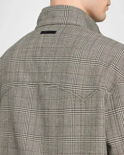 Marni Check-pattern Virgin Wool Jacket In Gray