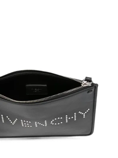 Givenchy Stud-embellished Leather Wallet In Black