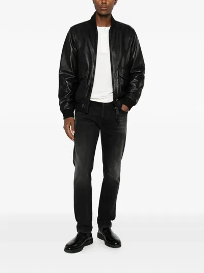 LEATHER FLAP-POCKET JACKET
