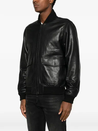 LEATHER FLAP-POCKET JACKET