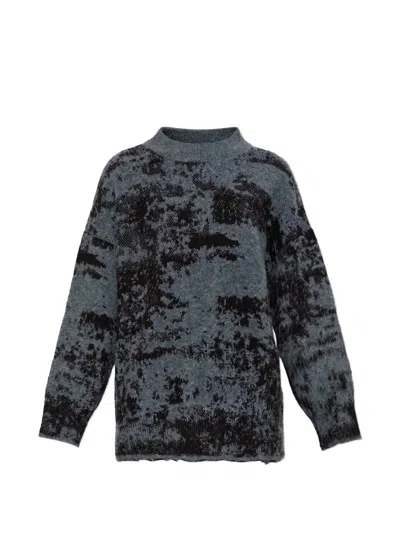 Akep Abstract-pattern Sweater In Gray