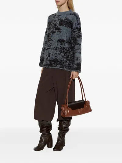Akep Abstract-pattern Sweater In Gray