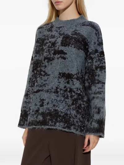 Akep Abstract-pattern Sweater In Gray