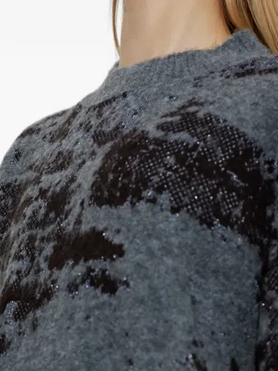 Akep Abstract-pattern Sweater In Gray
