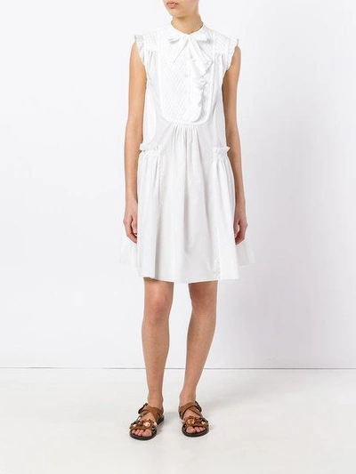 Shop Moncler Sleeveless Poplin Dress