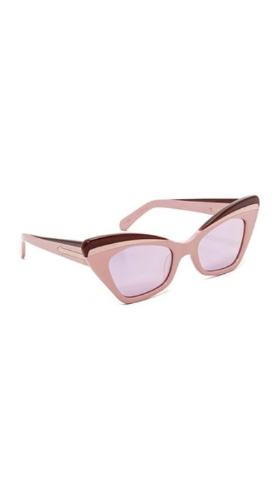 Karen Walker Babou Cat-eye Acetate And Silver-tone Mirrored
