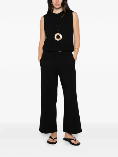 Bobi Bubble-hem T-shirt In Black