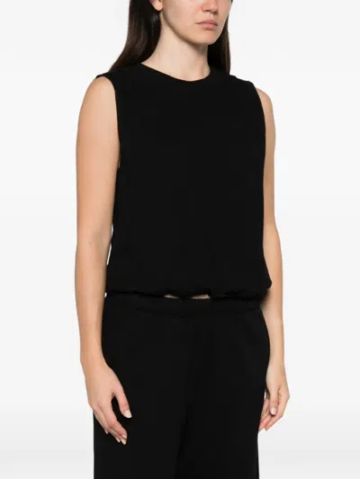 Bobi Bubble-hem T-shirt In Black