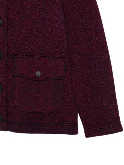 Tory Burch Button-front Patch-pocket Jacket In Burgundy