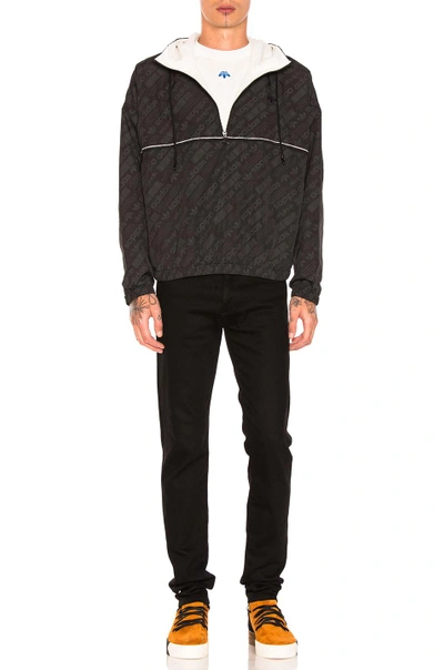 Shop Adidas Originals By Alexander Wang Windbreaker In Black & Off White