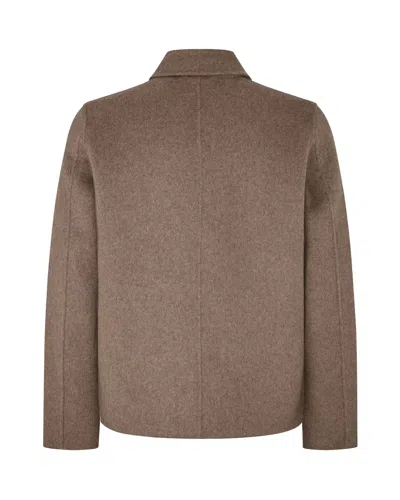 Samsoe & Samsoe Samsoe Samsoe Zip Front Wool Blend Jacket In Brown