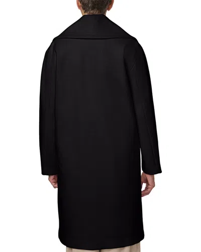 Bernardo Long Wool-blend Coat In Black
