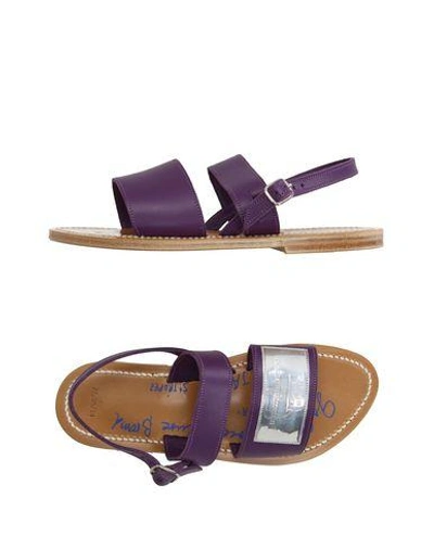 Shop Kjacques Sandals In Purple
