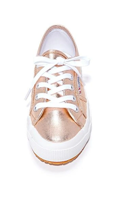 Shop Superga 2750 Cotu Metallic Sneakers In Rose Gold